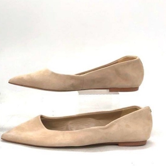 Sam Edelman Wanda Classic Beige Suede Pointed Toe Flats Size 6 - Picture 1 of 6